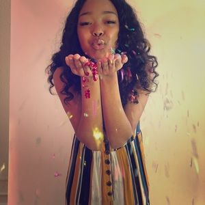 70’s inspired multi-colored jumpsuit